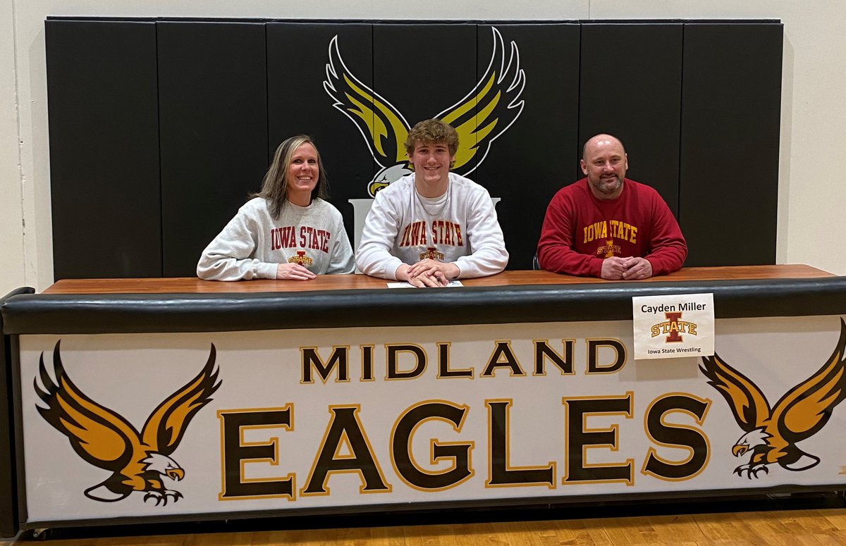 Congrats to <a href="/caydenmiller23/">Cayden Miller</a> on signing with Iowa State to continue his academic and wrestling career. <a href="/CycloneWR/">Iowa State Wrestling</a>