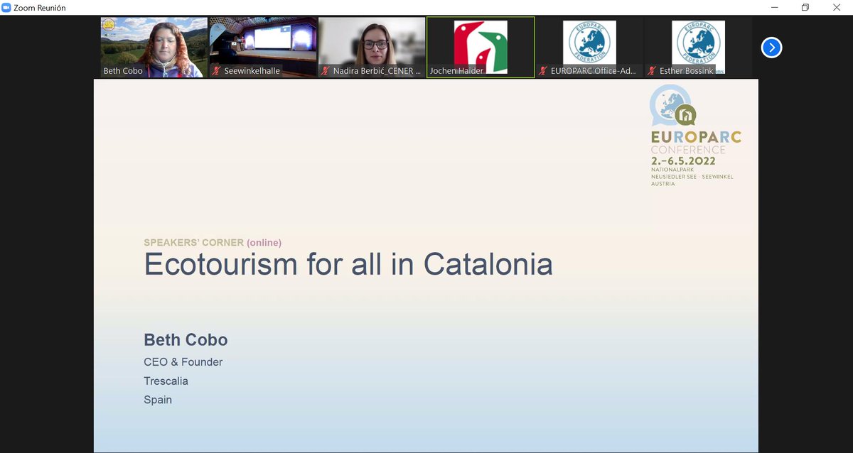 bethgarrotxa's tweet photo. Today talking about #ecotourism for all in #Catalonia at the Speaker's Corner #EUROPARC2022 We're working so hard with @multicapacitats new guide soon to create universal experiences #catalonia #garrotxa #pngarrotxa @parcscat #cetscat @turismecat https://t.co/qFf2q6jHVK