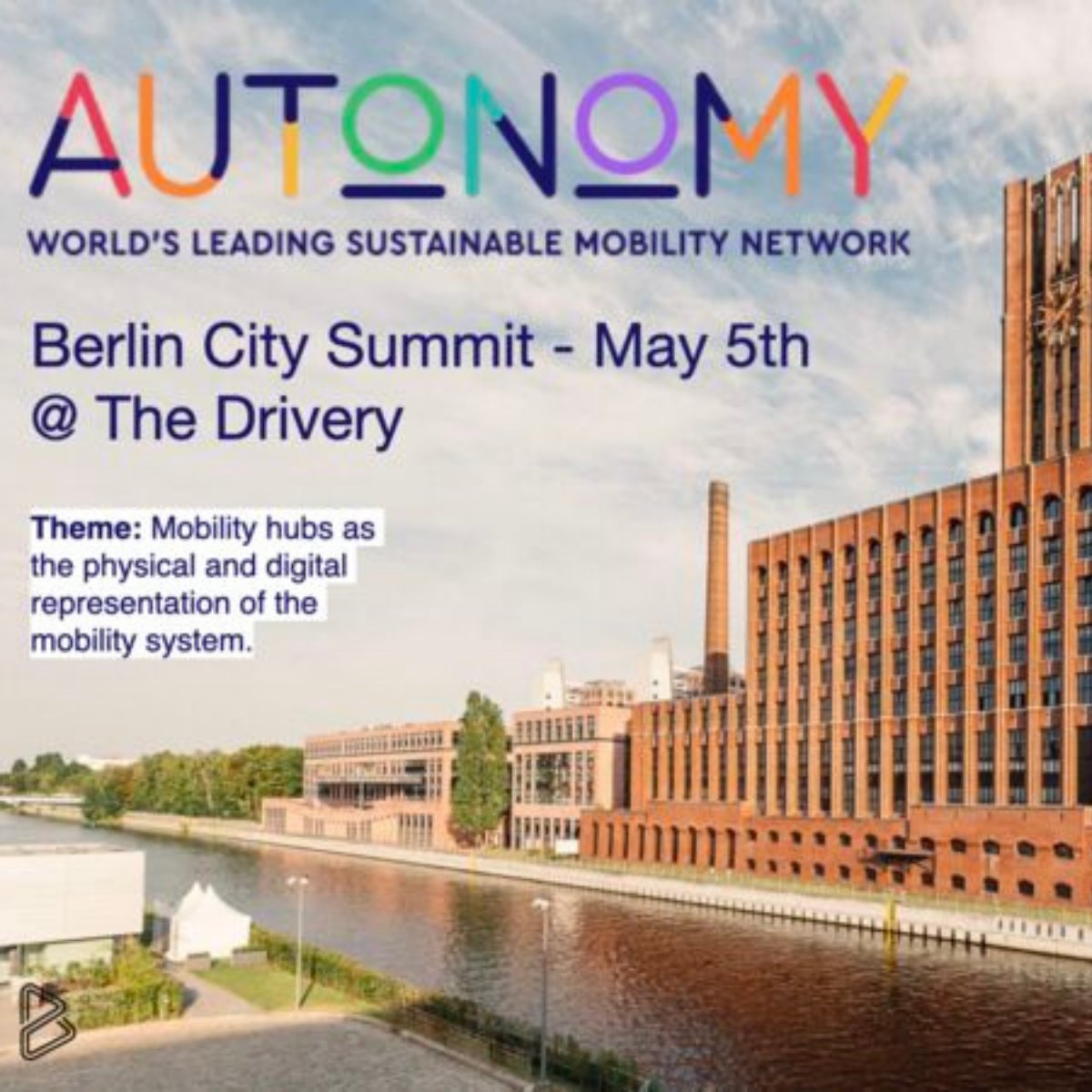 AUTONOMY's tweet image. ✨ Last Day's before #BerlinCitySummit22 ! #UrbanMobilityinTransition! ✨

The 1st edition of the Berlin City Summit on May 5th, 2022, will focus on mobility hubs 🌏

#Mobility #UrbanMobility #SmartCities #FutureofMobility #Europe #Fransport #Future
