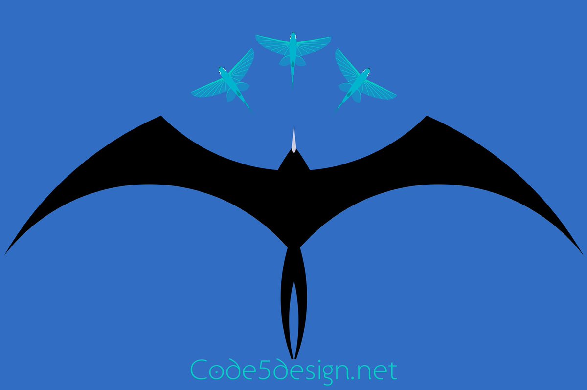 Frigate birds and Red-footed Boobies are #seabirds nimble enough to catch #flyingfish on the wing!