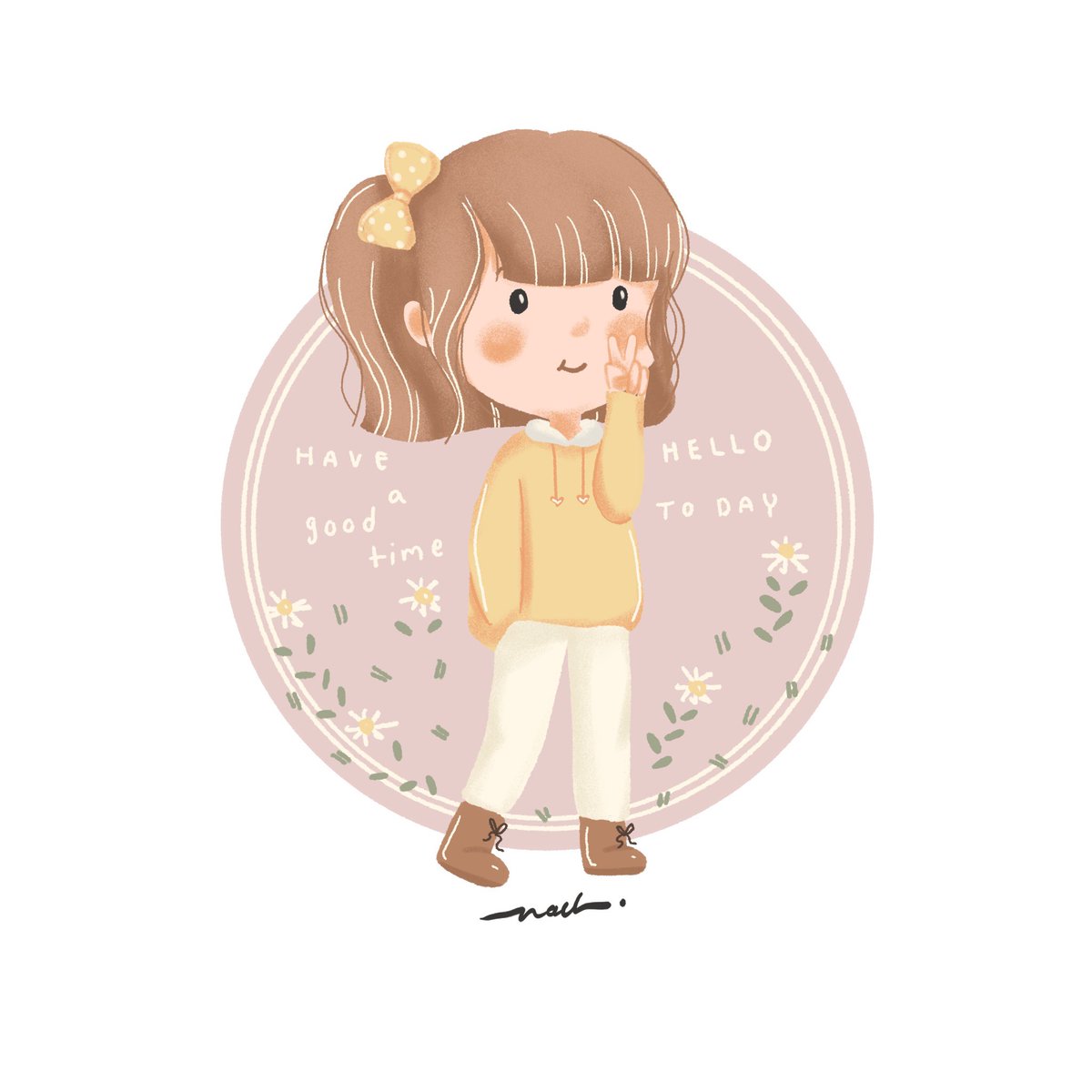 Wachiiraaaa's tweet photo. little girl by wachii 

#drawing  #drawwithme #artist #illustrationart  #procreate https://t.co/ekbyydUecD