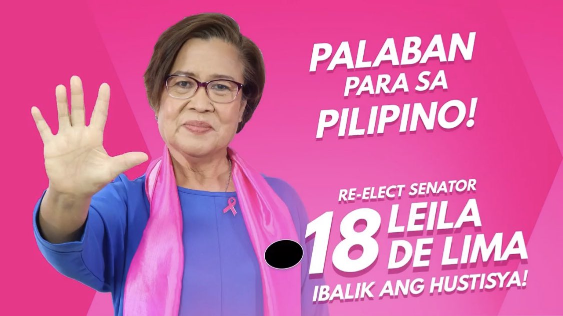 theresialouisee's tweet photo. she's wrongfully detained for over 5 yrs on false fabricated charges. for five years patuloy nyang ipinaglalaban ang hustisya. at tulad ng paglaban nya sa katotohanan, alam kong ipaglalaban din nya tayo. kaya #FreeLeilaDeLimaNow #LeiLabanSaSenado #18DeLima https://t.co/ACMRofhoiK