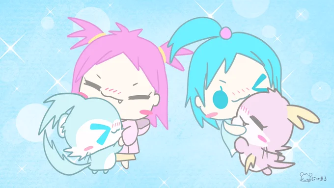 擬人化エゾモモ&ちびどらちゃん!

#イラスト #お絵かき 