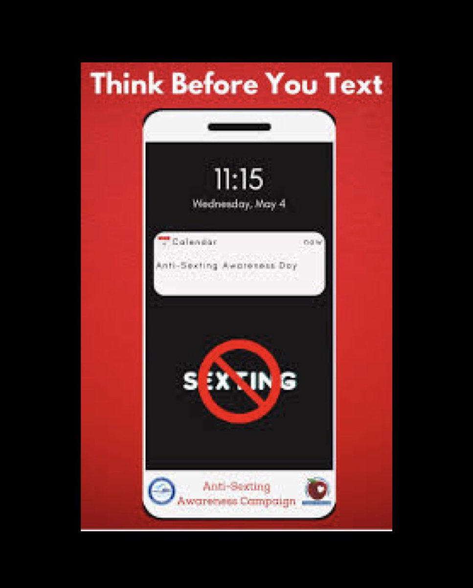 Today is Anti-Sexting Awareness Day!
Come pledge during your lunch to think before you text and don’t sext! @miamischools @cro_mdcps #Anti-SextingAwareness #thinkbeforeyoutext @SKrantz21