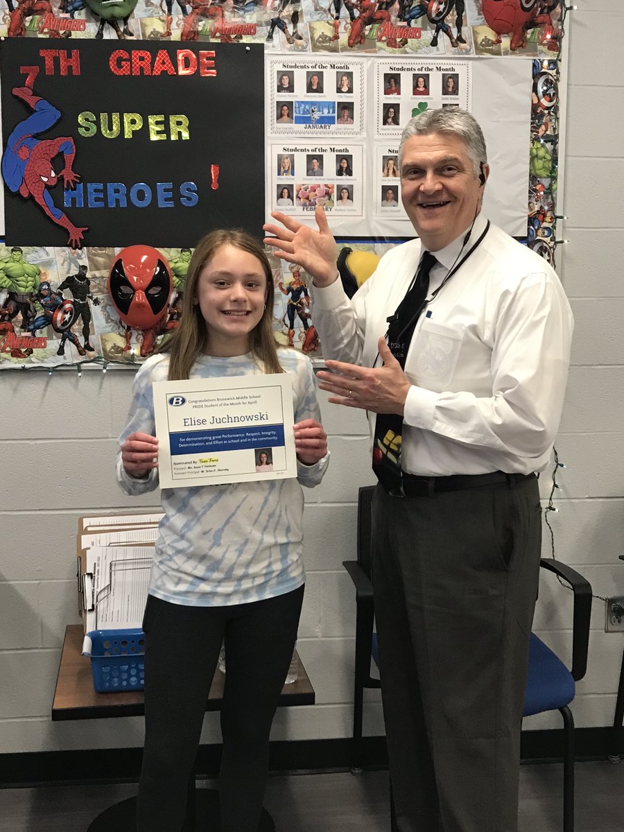 BMSSharosky (@bmssharosky) on Twitter photo I don't know if April showers really bring May flowers, but April brought us the Force's selection of Elise Juchnowski as their Super Student of the Month. Elise is like a flower in that she brightens everyone's day! <a href="/BCSDBrunswickMS/">Brunswick Middle School</a> <a href="/Mrs_S_Bauer/">Mrs. Bauer</a> <a href="/BMSMath_Wenmoth/">Scott Wenmoth</a> I don't know if April showers really bring May flowers, but April brought us the Force's selection of Elise Juchnowski as their Super Student of the Month. Elise is like a flower in that she brightens everyone's day! <a href="/BCSDBrunswickMS/">Brunswick Middle School</a> <a href="/Mrs_S_Bauer/">Mrs. Bauer</a> <a href="/BMSMath_Wenmoth/">Scott Wenmoth</a>
