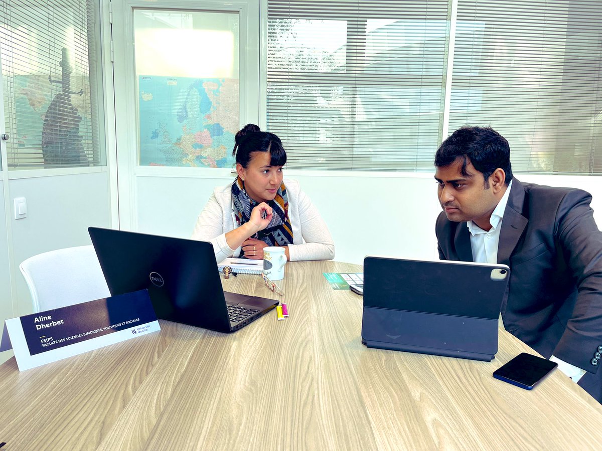 inter_univlille's tweet photo. M. Vikas Kumar Sabata, joint Director for International relations of @KIITUniversity is visiting @univ_lille to develop new cooperation opportunities. He visited this morning @FSJPS_Ulille and @IAELille campuses and is now discussing with @fst_univlille @medecine_Ulille #FASEST https://t.co/rbIo75PorB