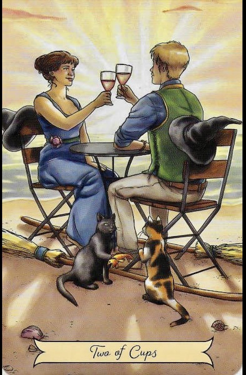 ScorpioLisaM's tweet photo. #TarotCardOfTheDay is #TheTwoOfCups by @elisabethalba for @deborahblake ‘s #EverydayWitchTarot #tarot #tarotcards https://t.co/B4LZS3ZGPj