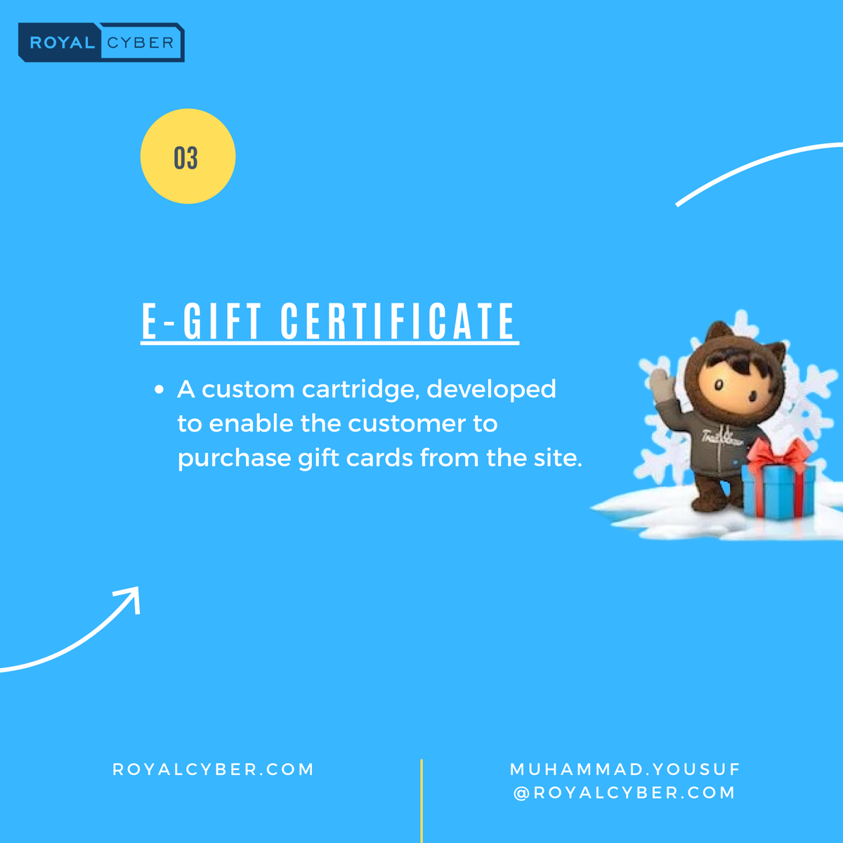RoyalCyberUSA's tweet image. Discover Royal Cyber's Exclusive Certified Cartridges for Salesforce that support both, new and existing implementations, and learn more on how these can benefit your eCommerce business!
Explore More! ow.ly/E37050IYQu2
.
.
#Salesforce #SalesforceCommerce