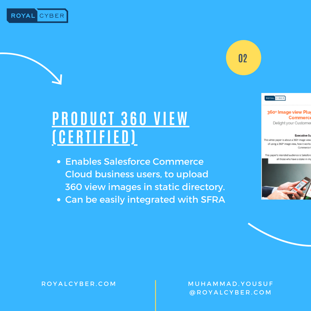 RoyalCyberUSA's tweet image. Discover Royal Cyber's Exclusive Certified Cartridges for Salesforce that support both, new and existing implementations, and learn more on how these can benefit your eCommerce business!
Explore More! ow.ly/E37050IYQu2
.
.
#Salesforce #SalesforceCommerce