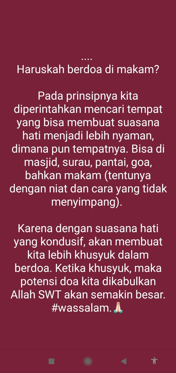 riyadhnur_'s tweet photo. Haruskah berdoa di makam? https://t.co/ivO9CxhLWh