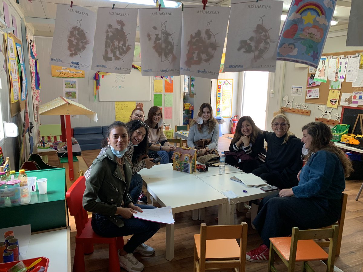 I wish I had the right words to describe the beauty, dignity, and courage of the work teachers do when empowering children at humanity’s most vulnerable crossroads. Thank you <a href="/KiriakiMelliou/">Kiriaki Melliou</a> and thank you friends for so much  #childrensrights #humanefutures <a href="/Refugees/">UNHCR, the UN Refugee Agency</a>