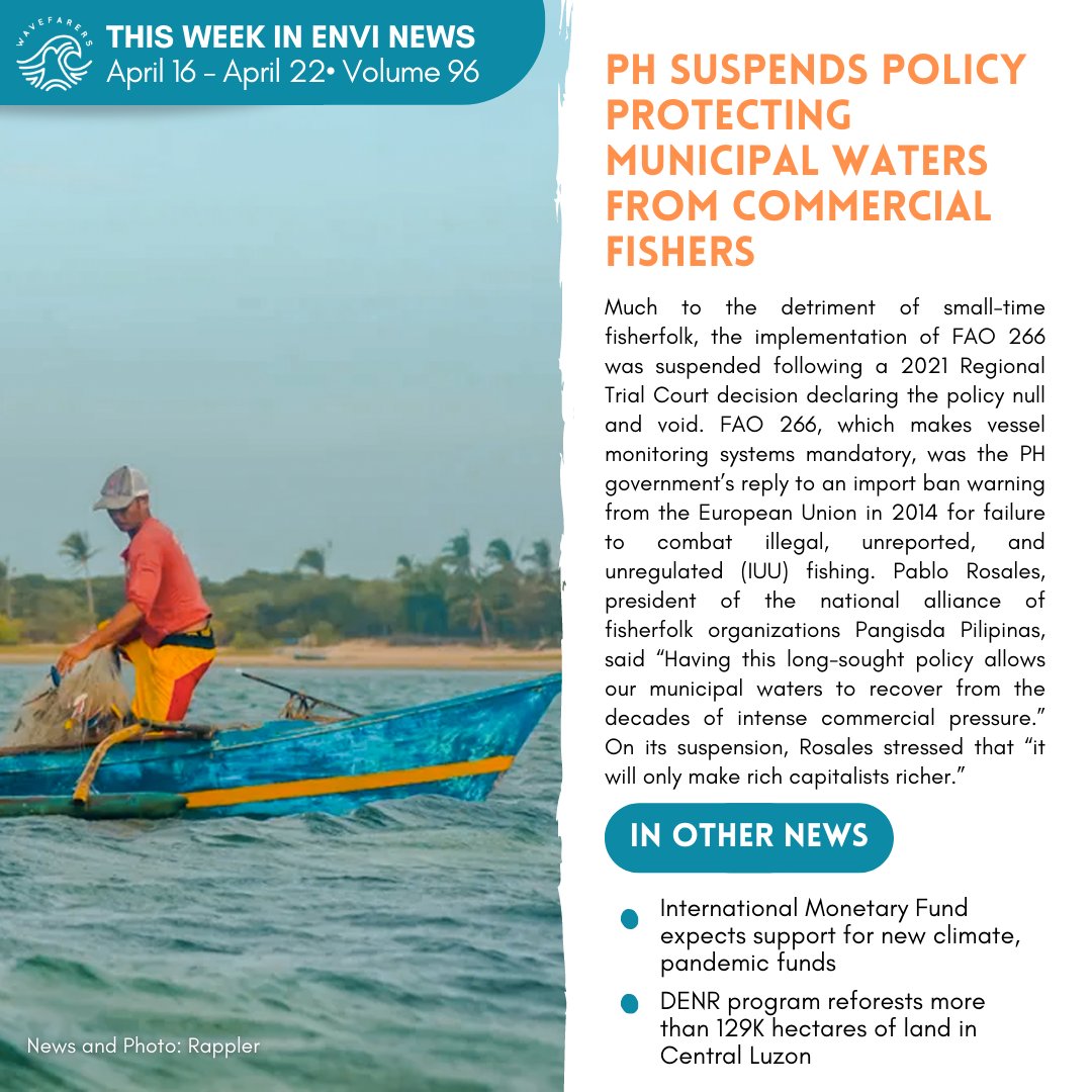 wavefarers's tweet photo. Paying the price of climate change is expensive, especially in our country🌏🔥 We shouldn’t be paying the bill 😫🧾

[disclaimer: news is from April 16 - April 22]

This is Volume 96 of our section, This Week in Envi News 🌊 Catch up with the CURRENT environmental news with our-- https://t.co/vIJrYENwrB