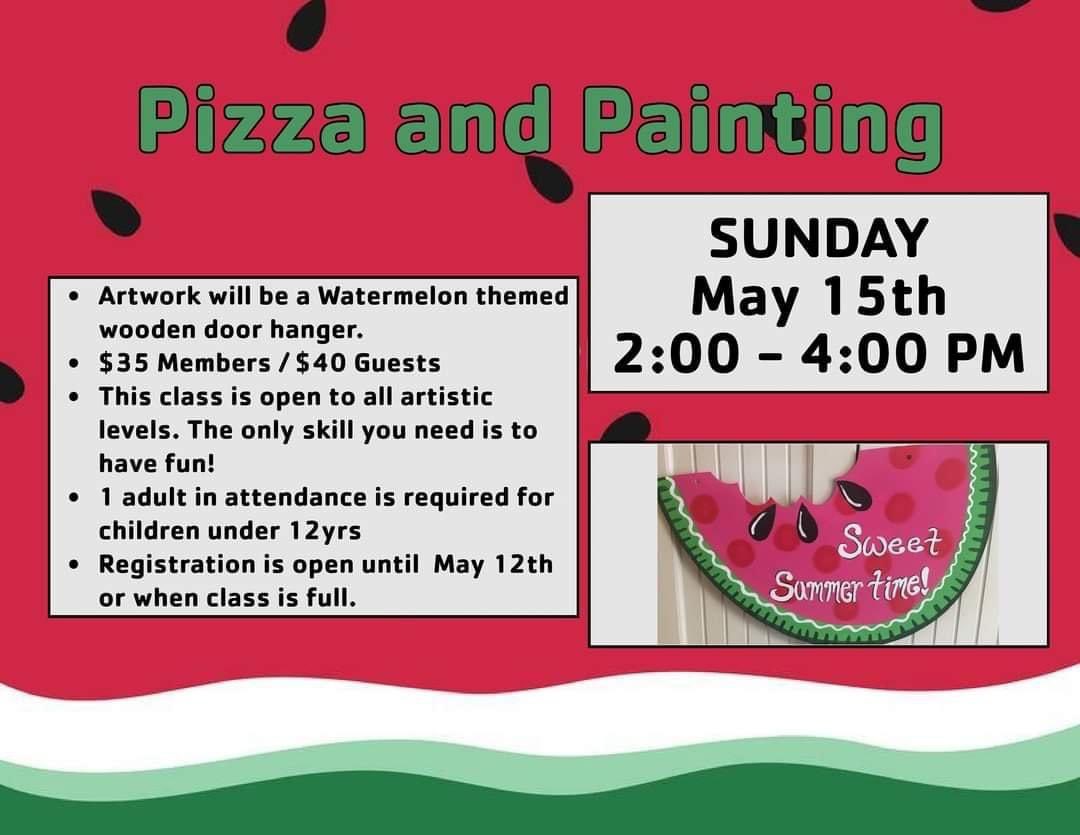 Are you ready to paint this cute door hanger? Registration is now open.  Reserve your spot before the class fills up!