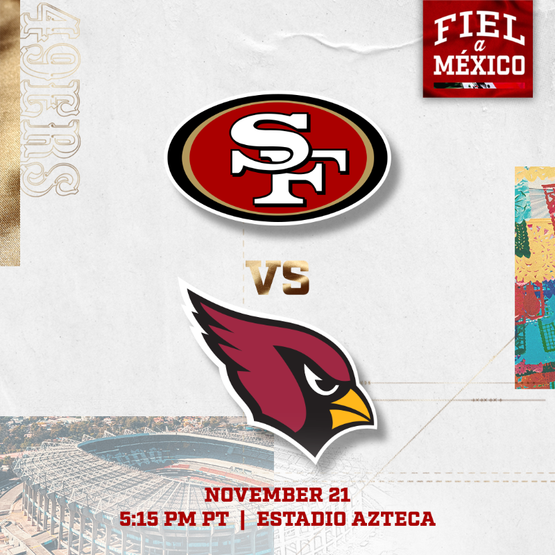 49ers's tweet photo. ¡VIVA MÉXICO! 

We're headed back to México City for Monday Night Football 🇲🇽