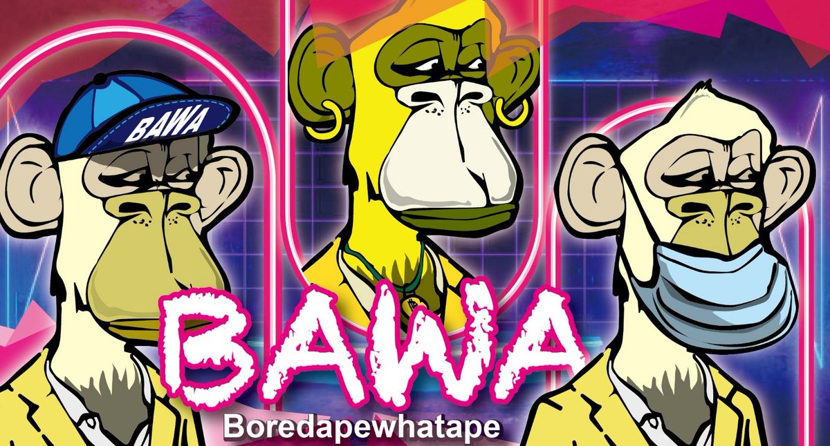 boredapewhatape's tweet photo. The Boredapewhatape NFT is on sale now.

Hurry up and buy it at a low price!  !  ! (15 Matic / $21USD) 

buy link👇
https://t.co/v0LPnkce7q

https://t.co/9bm59UbqqG

https://t.co/WrKamRPs94

#boredapewhatape #NFTS #NFT #BAWA #matic #polygon https://t.co/uRbYuC3U3Q
