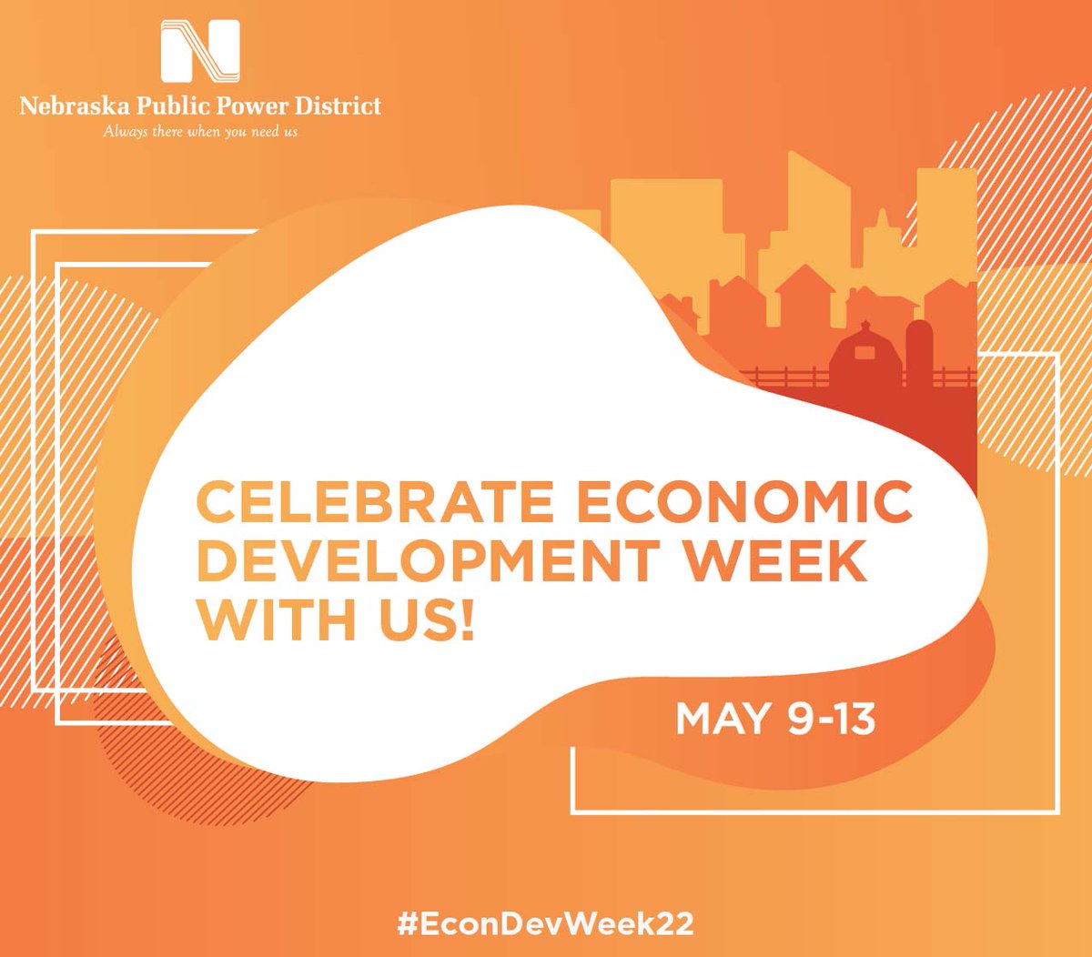 NPPDnews's tweet image. Celebrate Economic Development week with us as we recognize the contributions of our Economic Development teammates, who play an essential role in the economic health and vitality of the communities in which we live. #EconDevWeek22 #NPPD #AlwaysThereWhenYouNeedUs #PublicPower