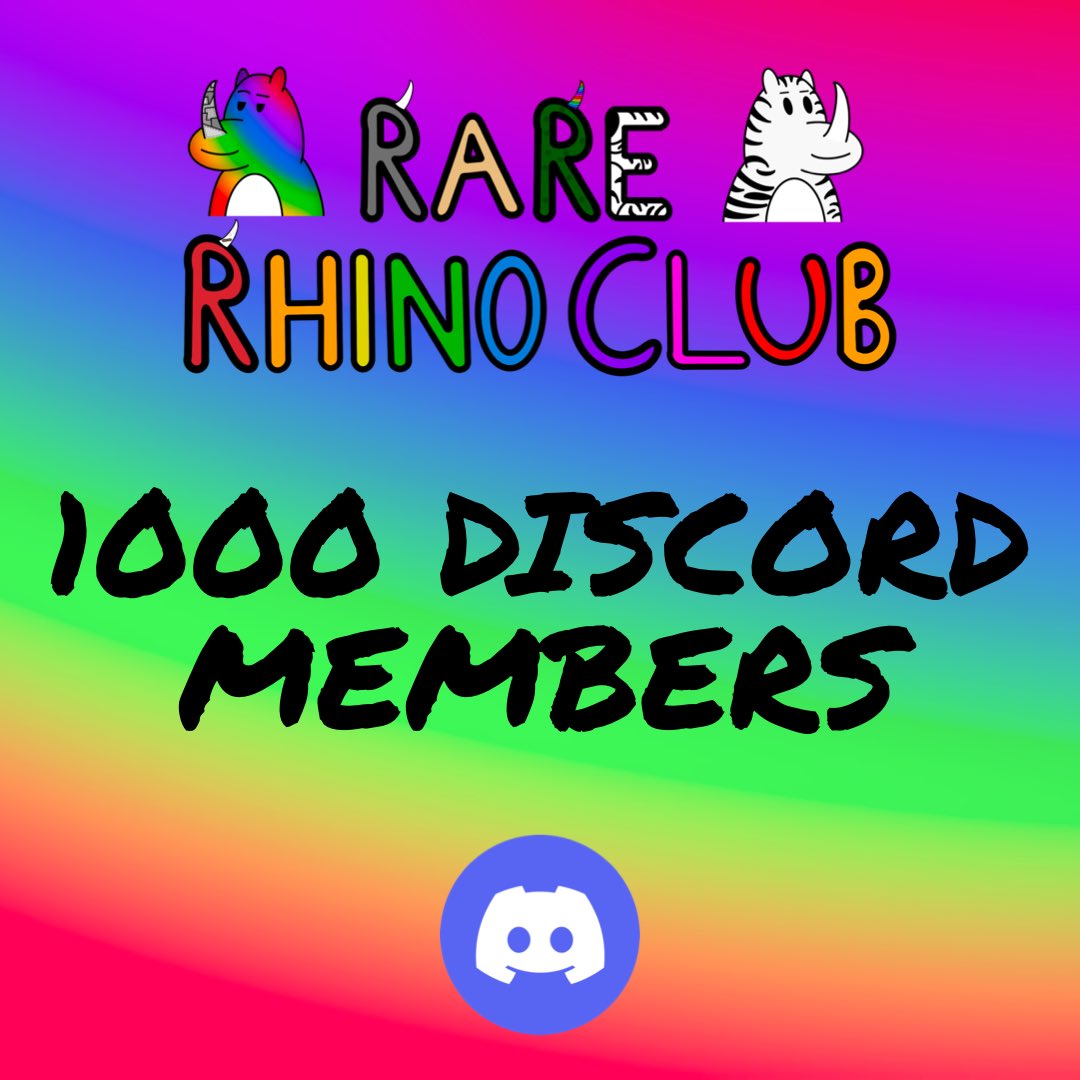 LETS GO!🚀🌟🦏

1000 members! Public mint is live! Come join our community!💎🦏

Updated roadmap: cdn.discordapp.com/attachments/95…

Discord: discord.gg/FBKevu8X46

#nft #NFTProject #NFTdrop #NFTGiveaways #PolygonMatic #polygon