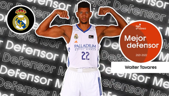 Javinho71's tweet photo. Walter Tavares (@waltertavares22 - @RMBaloncesto) Mejor Defensor de la Liga Endesa 2021-22 #ACB #LigaEndesa #MejorDefensor https://t.co/N6Djnr9jsD https://t.co/az5tgaEwaL
