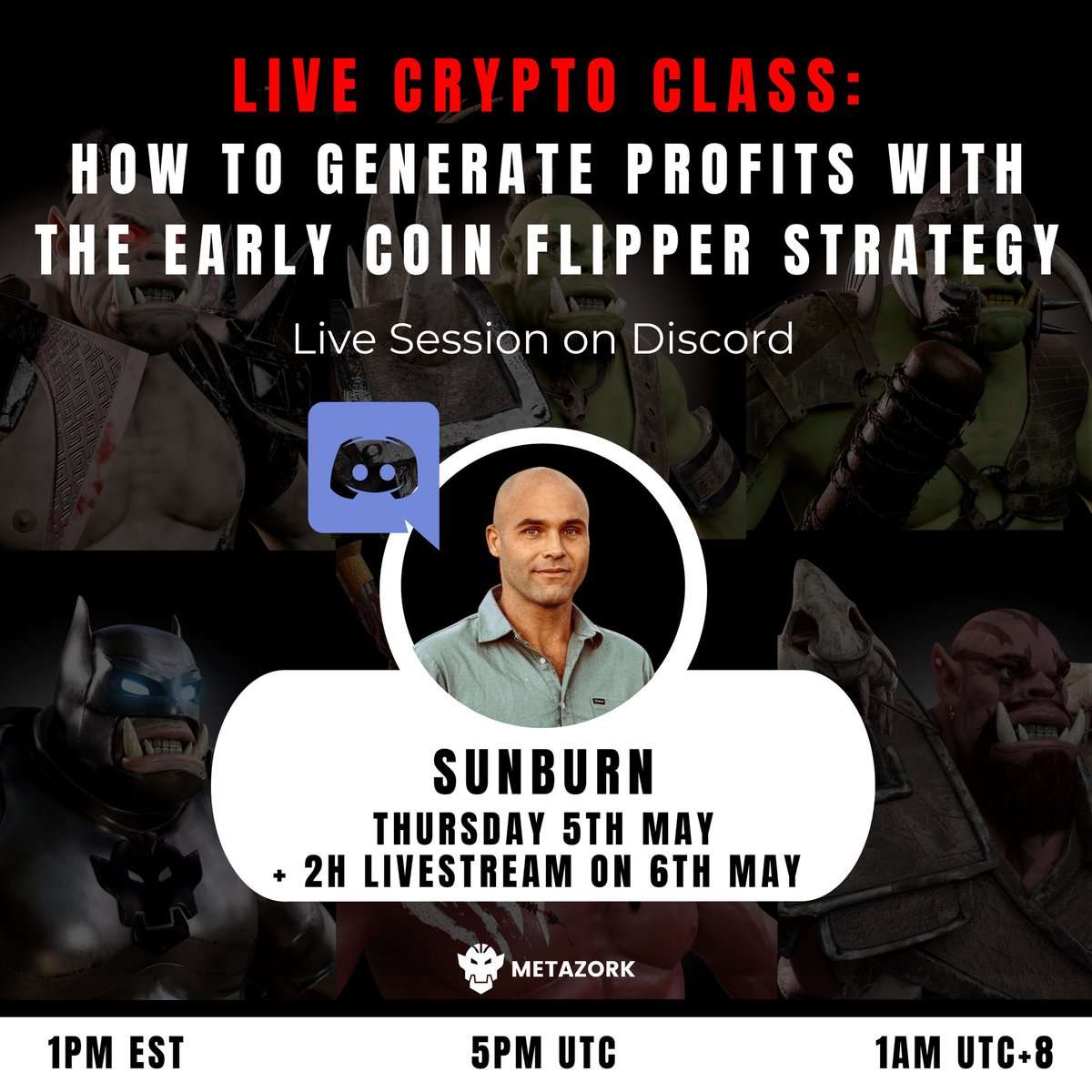 ▪️Thursday 5th May: Crypto Class
▪️Friday 6th May: Livestream trading 

Roadmap Phase 1 in progress ⏳