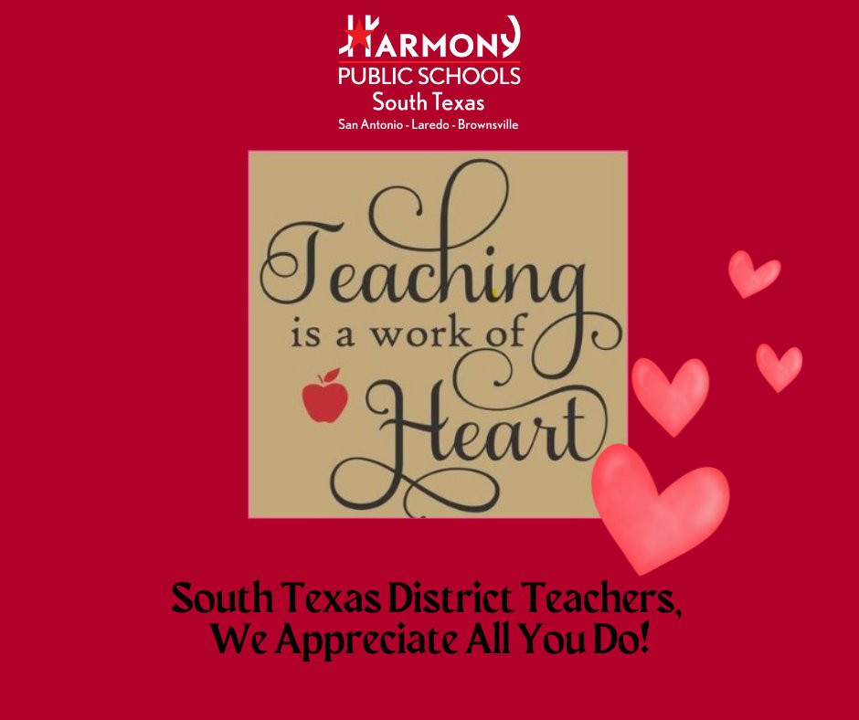 Day 3 of #TeacherAppreciationWeek2022! Thanks to all our South Texas District Teachers @HSExcellenceSA <a href="/HseLaredo/">HSE Laredo</a> <a href="/HSISanAntonio/">HSI-San Antonio</a> <a href="/HSILaredo/">HSI Laredo</a> <a href="/hsibrownsville/">HSI Brownsville</a> @HsasaTigers <a href="/hsbrownsville/">HSA Brownsville</a> <a href="/HsaLaredo/">HSA Laredo</a> for instilling knowledge and leadership skills into our next generation of leaders.🍎