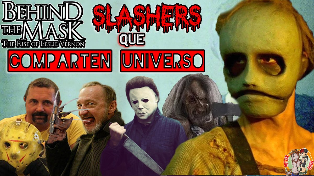 RottenEdgar's tweet photo. Y si los asesinos SLASHER compartieran MULTIVERSO? Hoy os traemos #BehindTheMask un Falso documental donde unos reporteros seguirán a LESLEI VERNON el cual asegura que es la reencarnación de unos de los PEORES ASESINOS de la historia 🧠🤘🏿https://t.co/Luwg2nmsrg https://t.co/fS834th7Aa