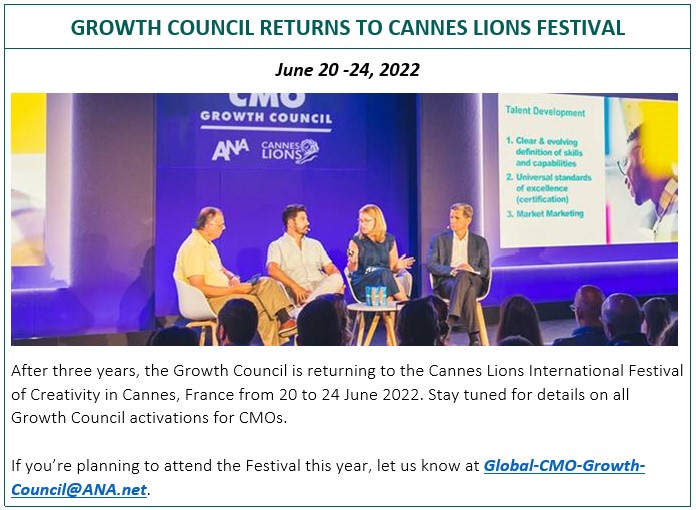 There is still time to register. linkedin.com/posts/cannes-l…
There is also time to plan for what's next. CMOs, will you be there?
#ActionsBeyondAds #GrowthCouncil