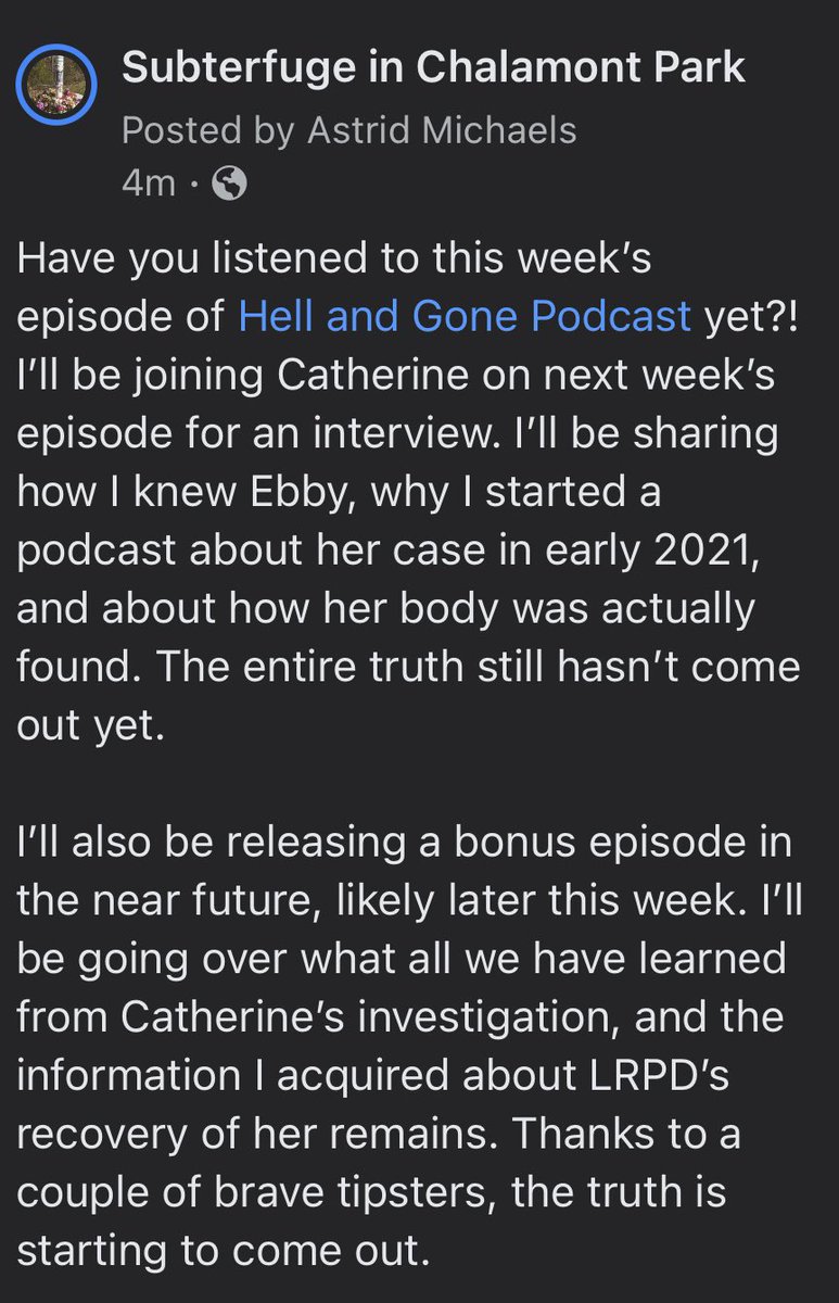 subterfugepod's tweet photo. I’ll be talking w/ Catherine on next week’s episode of @hellandgonepod and releasing a bonus episode later in the week! Stay tuned ❤️ https://t.co/qUr90blyW2