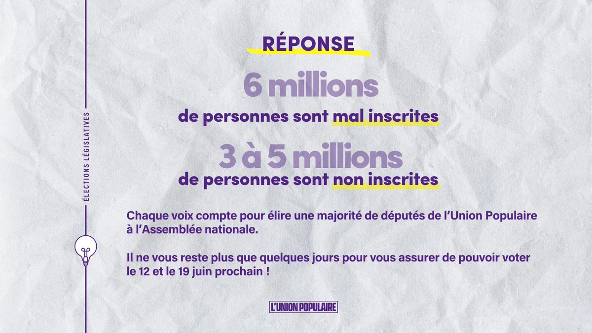 Nouvelle Union Populaire Écologique et Sociale ✌️ tweet media