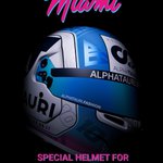 Image for the Tweet beginning: Miami helmet reveal, but make