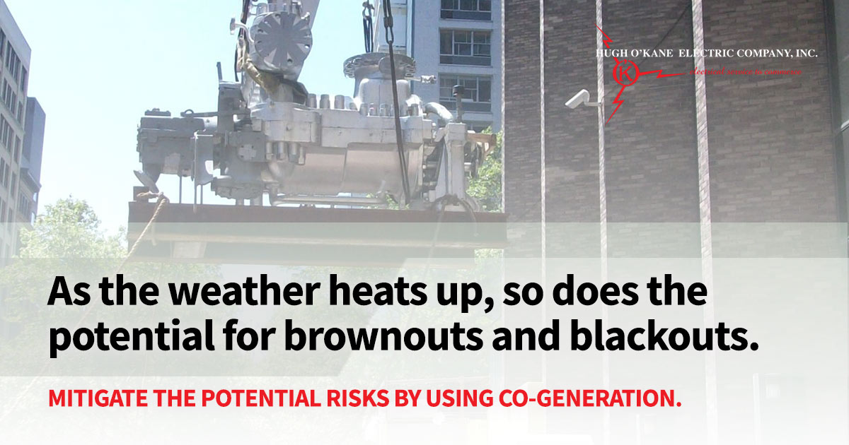 HOkaneElectric's tweet photo. As the weather heats up, so does the potential for brownouts and blackouts. Mitigate the potential risks by using co-generation. 

Learn how urban centers can benefit from co-gen in our blog post, here: https://t.co/r1pWoRJicC 

#cogeneration #cogen #summer #digitalinfrastructure https://t.co/GyXohoKFed