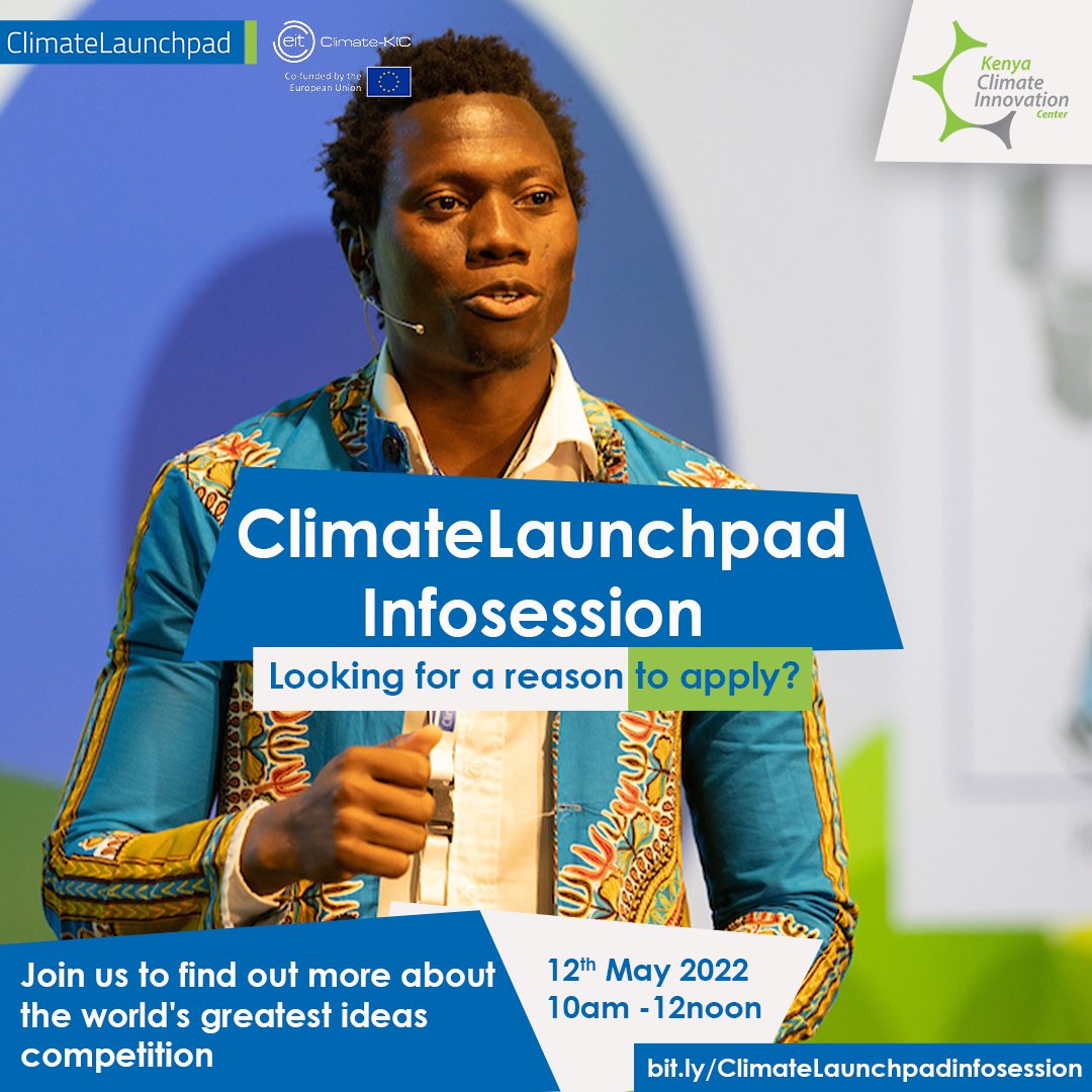 Do you have a #green idea that you wish to turn into a successful business?

We have an opportunity for you to join the #ClimateLaunchPad competition. For more information about this competition, register for an information session taking place on 12th May 2022 from 10AM to 12pm.