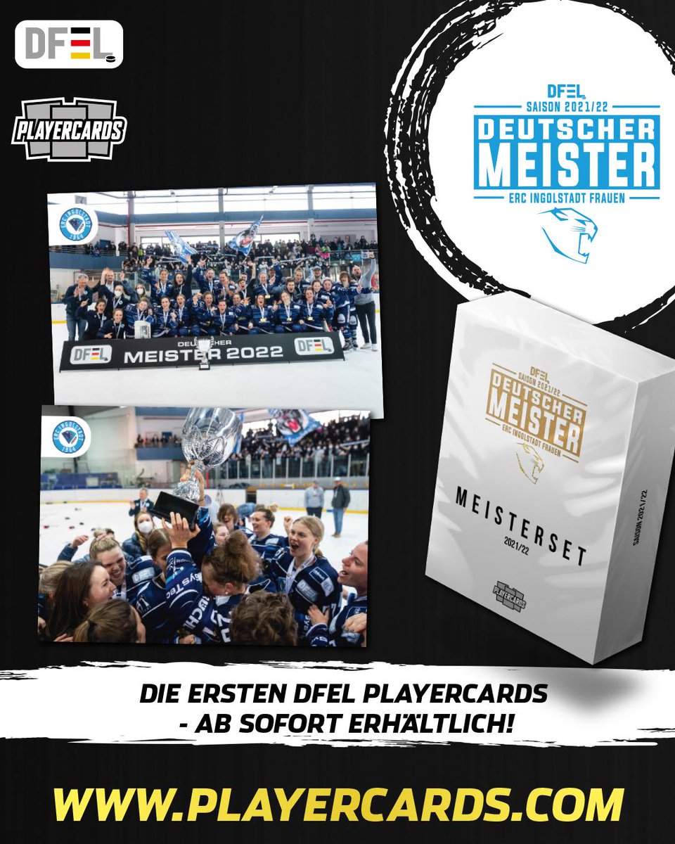 Finale um die Meisterschaft? Papperlerpapp! Die Meisterinnen vom <a href="/ERCIngolstadt/">ERC Ingolstadt</a> stehen seit Ende März fest. Und jetzt gibt's schon das Meisterset der Kollegen von <a href="/playercards/">playercards</a>. 

Guckt doch mal vorbei auf playercards.com! #Fraueneishockey #DFEL