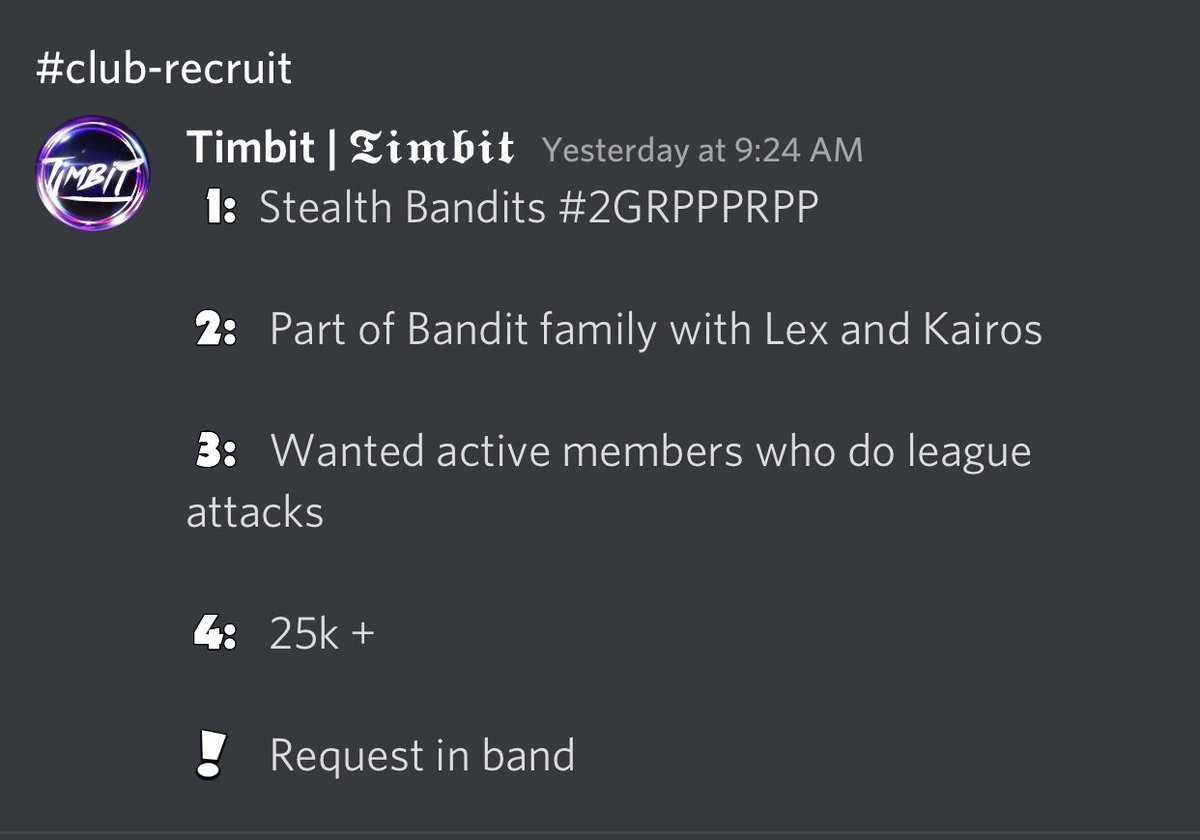 Stealth needs active members for league, request in band, love to have active, fun, nontoxic players.  #BrawlStars