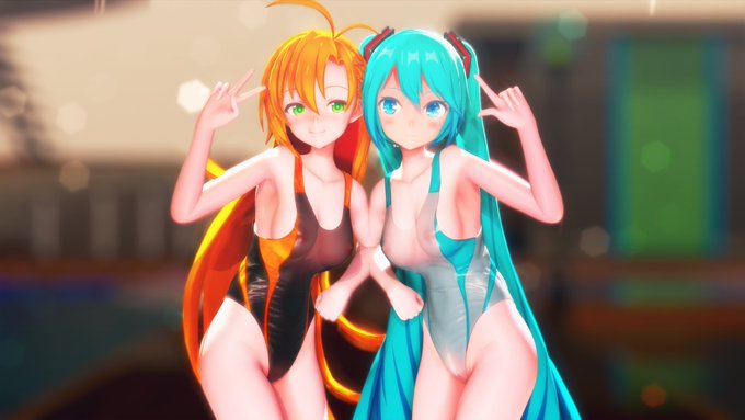 透け水着が好きすぎる(色合い調整は途中) 