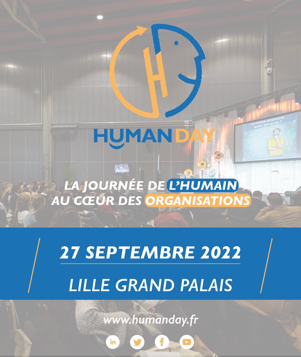 Human DAY (@human_day) on Twitter photo GRANDE NOUVELLE ! Après 3 ans d’absence, notre 3ème édition aura lieu le 27 Septembre 2022 à <a href="/LilleGrandPalai/">Lille Grand Palais</a> ! 🎉 #rh #management #Qvt #humancentric #innovationRH GRANDE NOUVELLE ! Après 3 ans d’absence, notre 3ème édition aura lieu le 27 Septembre 2022 à <a href="/LilleGrandPalai/">Lille Grand Palais</a> ! 🎉 #rh #management #Qvt #humancentric #innovationRH