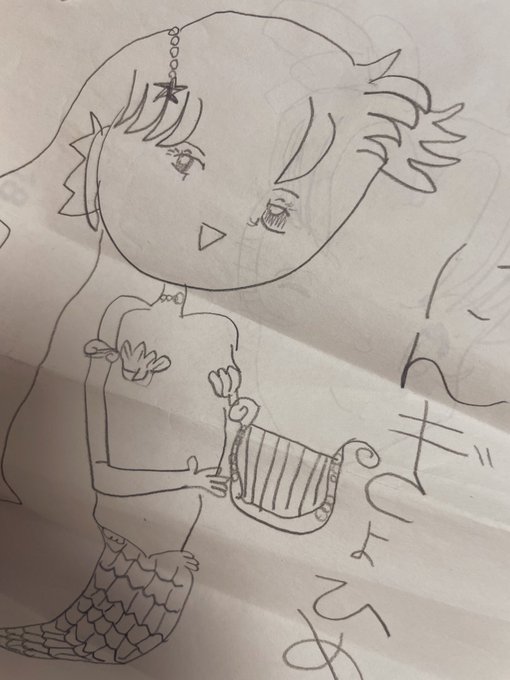 実家にいったら幼稚園くらいに描いてた絵が出てきた🦀 