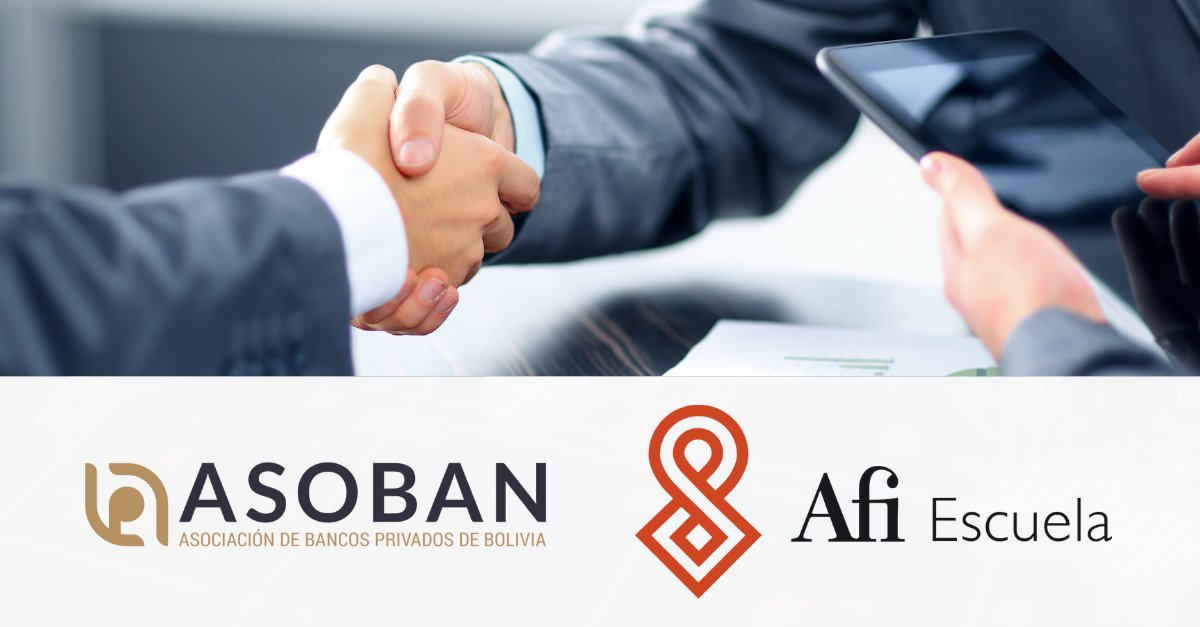 Nos complace informar que desde 2021, se ha formalizado una alianza estratégica con <a href="/Afi/">AFI</a> Escuela de Finanzas, con el compromiso de apoyar y contribuir en la consolidación y crecimiento del sector bancario boliviano, a través de cursos y programas formativos innovadores.