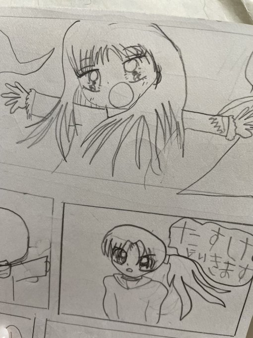 幼稚園中に絵が成長しすぎてて笑う 