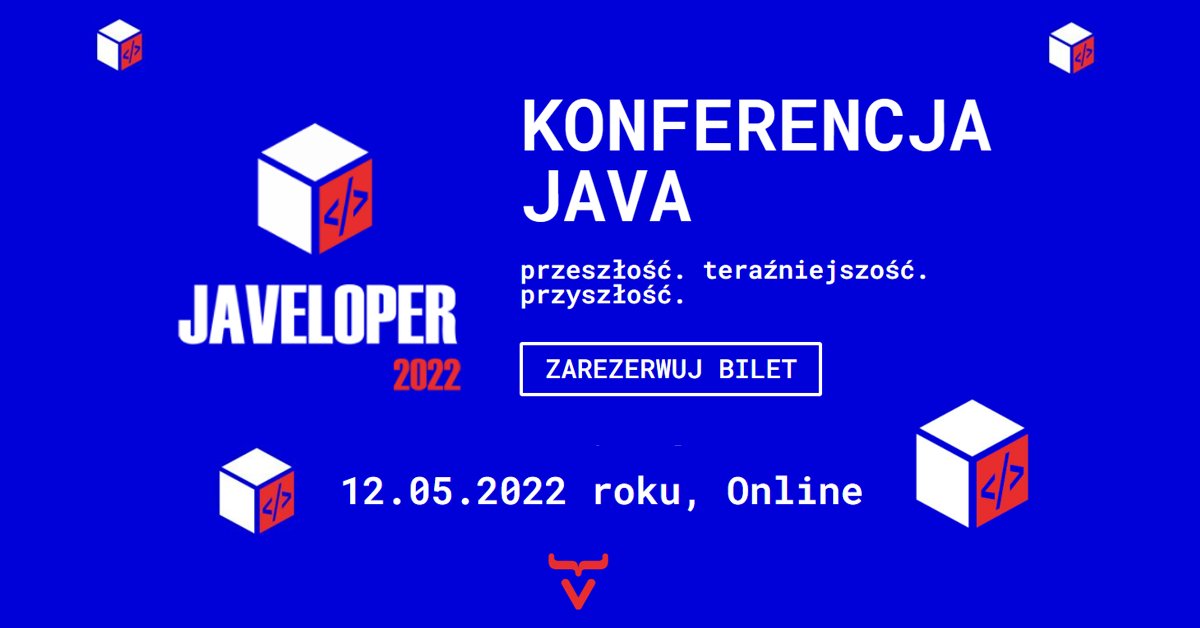 👉 Bilety bezpłatne:  javeloper.pl 

Już 12.05.2022 📆 odbędzie się największa konferencja poświęcona Java ,☁ czyli Javeloper 2022 (online) 🔥⏱ Nie zwlekajcie ⏳ i zarejestrujcie się już dziś. 

#javeloper #javeloper2022 #java #jvm #architekt #cloud #bigdata