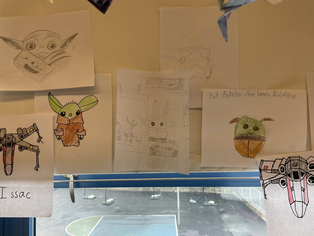 jcsulli77's tweet photo. STAR WARS day! Music appreciation of composer John Williams 🎶, artwork, books, and ending the day with a hot potato game with Baby Yoda ⭐️🪐🚀 #StarWarsDay #MayThe4thBeWithYou @SIBOD31 @ps50si https://t.co/8ZtGQliFRn