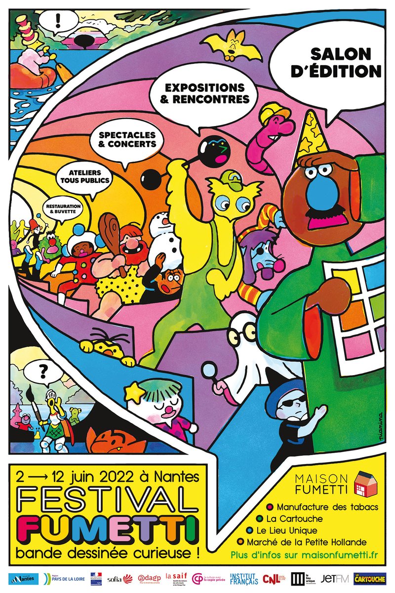 Vous êtes prêts·es ? 🤩

Cette année, on vous donne rendez-vous du 02 au 12 juin pour célébrer la #bandedessinée et l'#illustration! 

Programmation complète du #festival Fumetti 2022 à venir par ici &gt; maisonfumetti.fr/festival-fumet…

Illustration : Vincent Pianina.