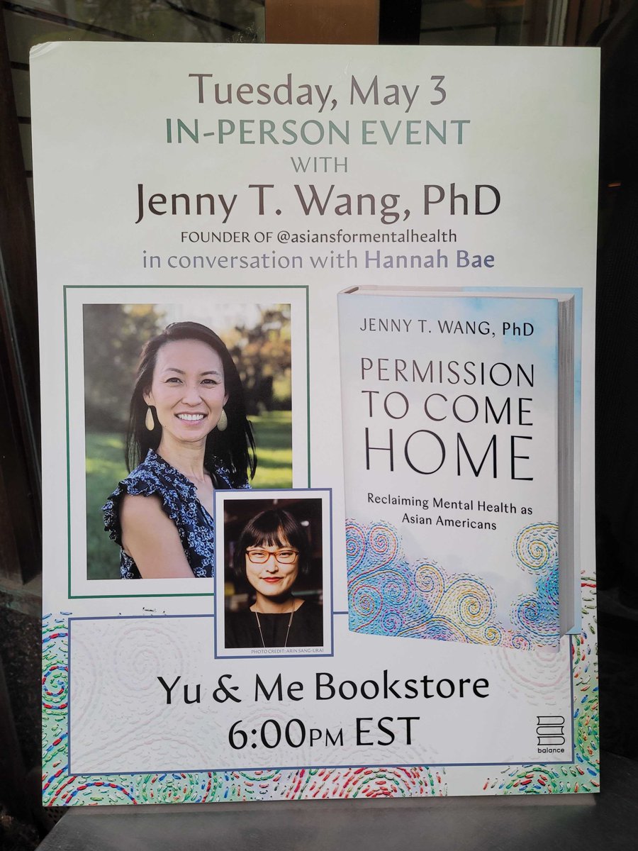 serendipitylit's tweet photo. Thanks to everyone who came out to Dr. Jenny Wang’s book launch event at Yu & Me Books!
📸: Regina Brooks
#SerendipityLit #PermissiontoComeHomeBook @gcpbalance #MentalHealth #AAPIMonth @hanbae #YuAndMeBooks https://t.co/R4M7qRf7IH