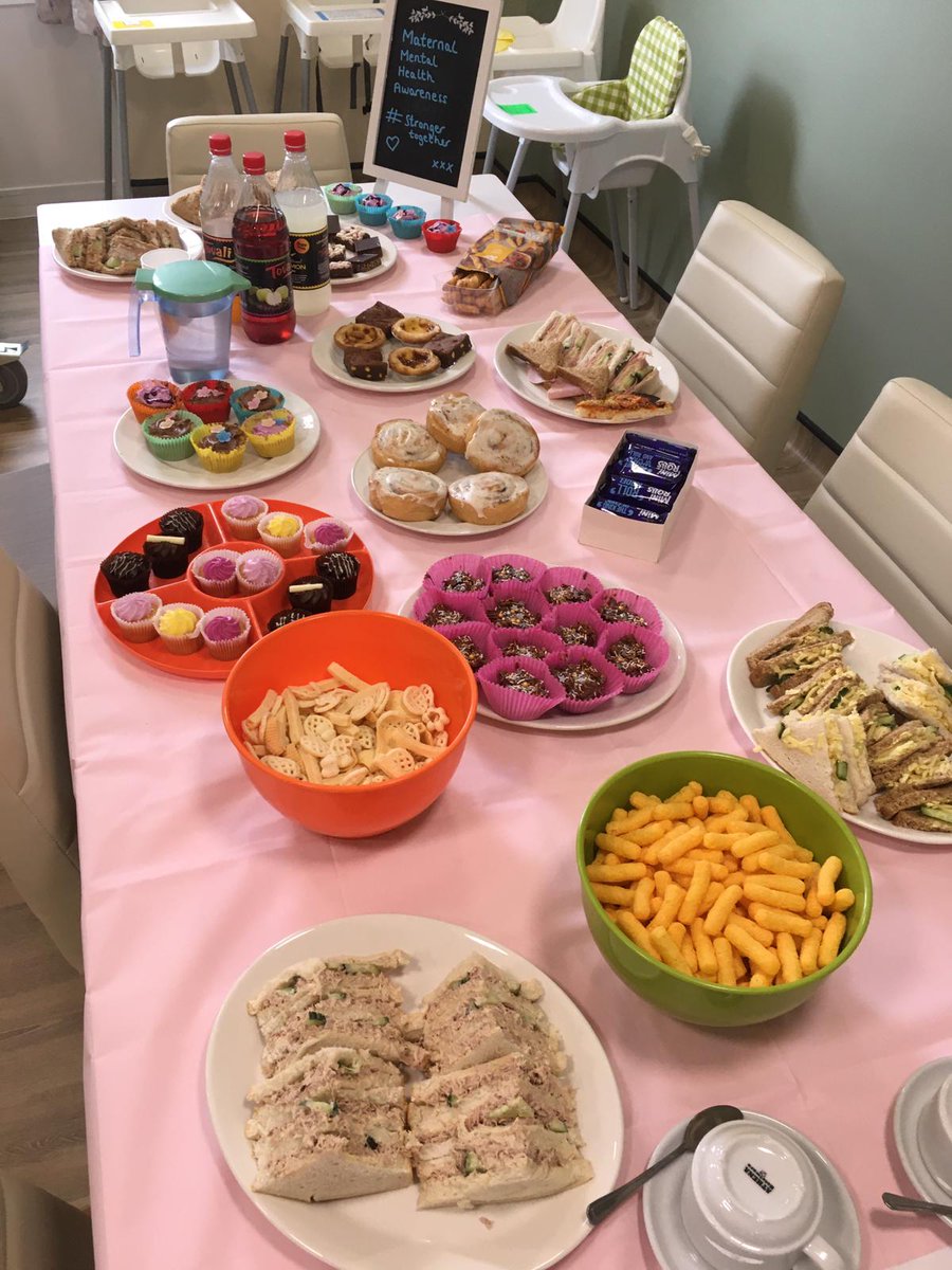 For #MaternalMentalHealthDay we had afternoon tea. This activity was chosen by patients when planning how we were going to celebrate #MaternalMentalHealthAwarenessWeek 

#StrongerTogether #thepowerofconnection