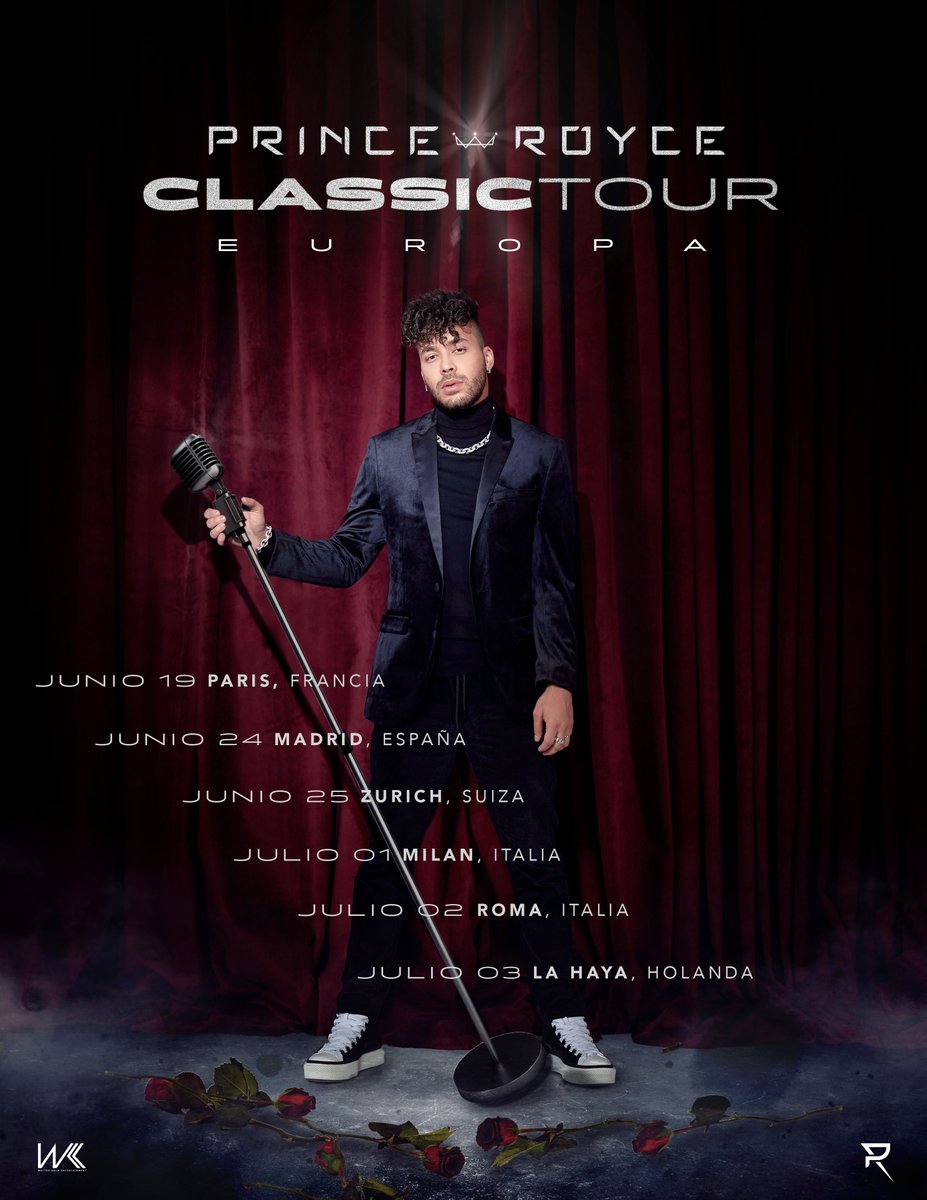 PrinceRoyce's tweet photo. EUROPA! Nos vemos este verano en el #PRClassicTour para cantar todos mis clásicos 🎙️ Loco por volverlos a ver! Boletos a la venta ya https://t.co/hqbf7KmHDB