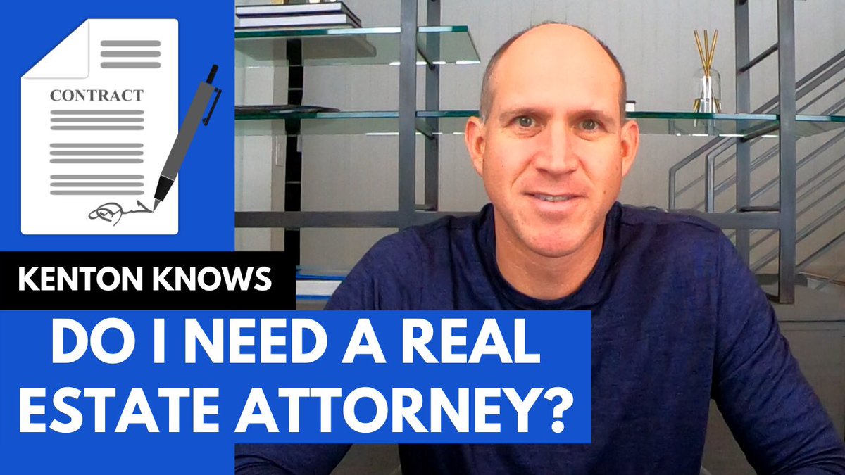 KentonKnows's tweet photo. Do you ever wonder what a good real estate attorney should do for you as a buyer or seller?  I explain it in this video - https://t.co/3W39eSJkkP. https://t.co/PMOQ3tQ96K