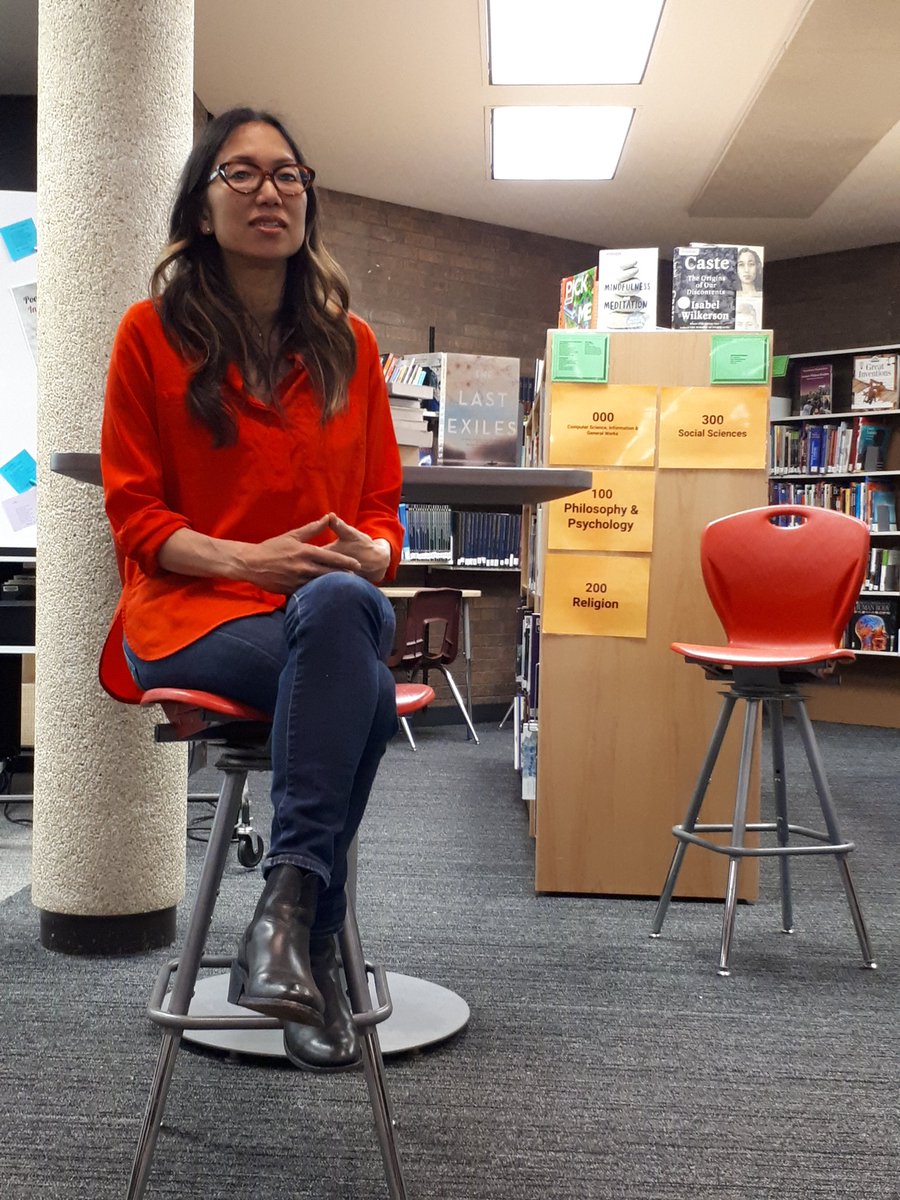 MCI_Library's tweet photo. Right now we are captivated with our guest author, poet, documentary filmmaker ANN SHIN. https://t.co/bDc7UOXvRI