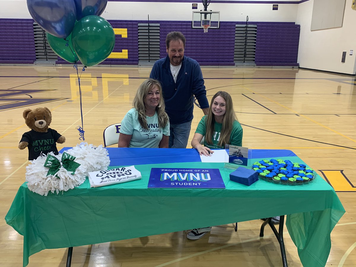 Congratulations to Liberty Withrow who will continue her cheerleading career at MVNU!