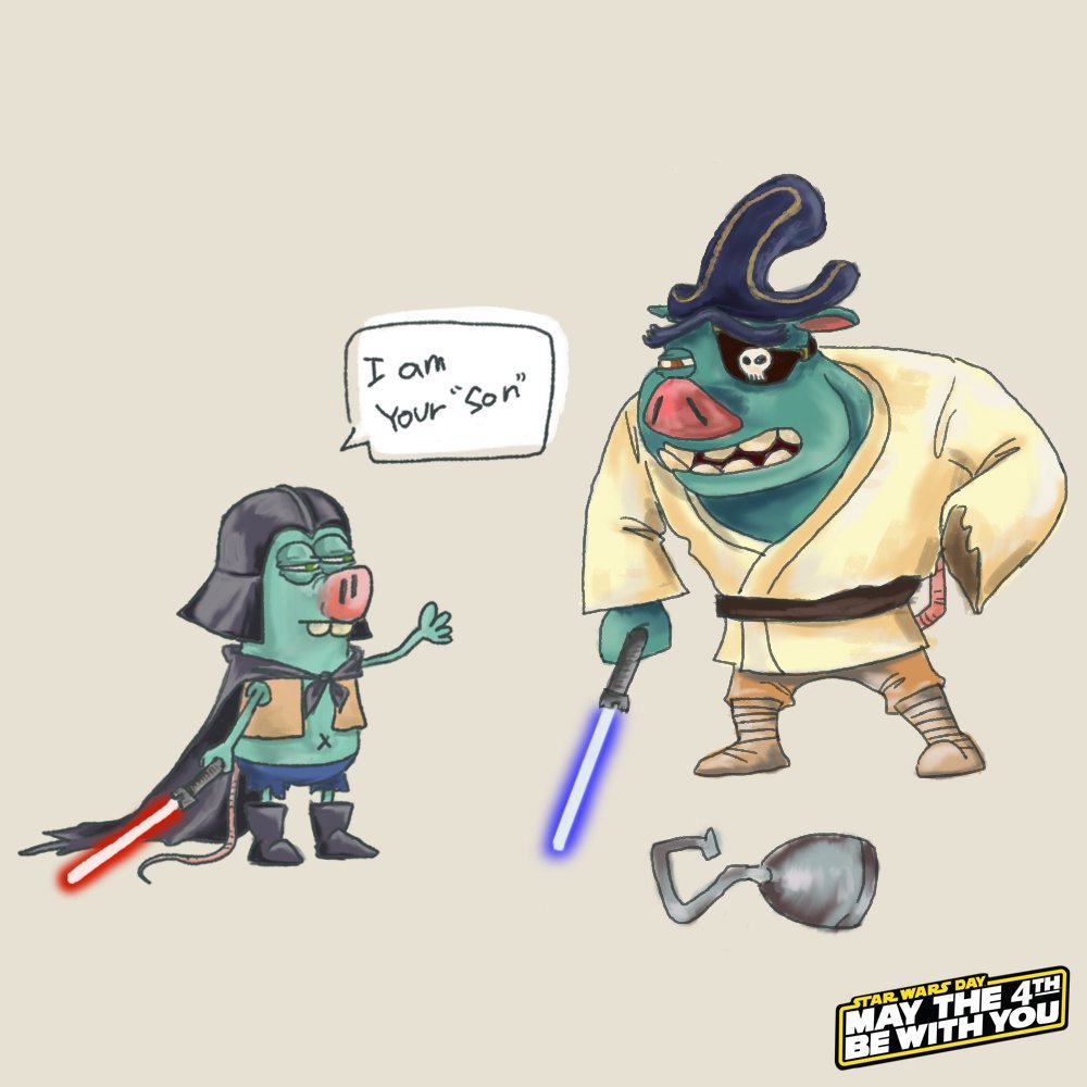 #MayThe4thBeWithYou Happy #StarWarsDay from Pirate Lesson!!

🎨 by Risa Suzuki