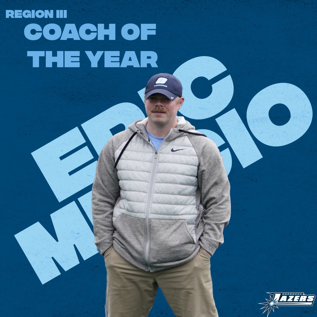 Congrats to Eric Miccio on being named the Region III Coach of the Year! #GoLazers ⚡️