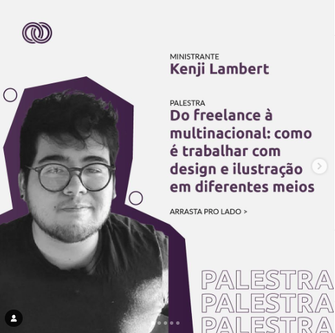 Palestrinha na UFF jajá sobre minha carreira em design, motion e ilustração! ❤️❤️ 